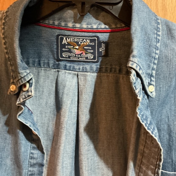 American Rag Blue Denim Shirt - Picture 2 of 3
